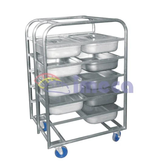 Estante aberta 0,60x0,70x1,10 Inox 304 para cubas GN