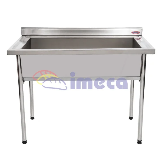 Tanque 1,20x0,66x0,90 Inox 430 com 01 cuba 1,00x0,50x0,30