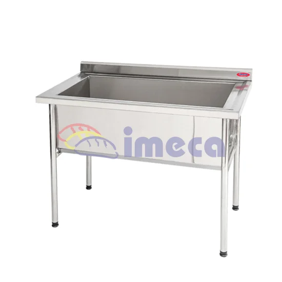 Tanque 1,20x0,66x0,90 Inox 430 com 01 cuba 1,00x0,50x0,40