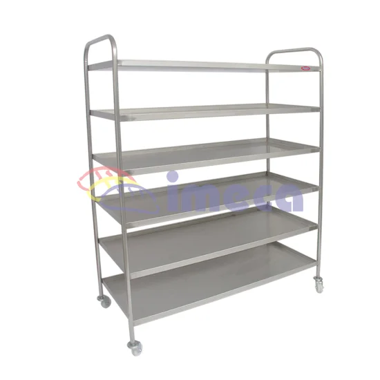 Dispositivo para transporte Inox 430 1,30x0,60x1,80 com 6 prateleiras