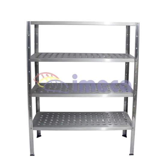 Dispositivo para cmara fria 1,40x0,50x1,80 Inox 430 com 04 planos perfurada