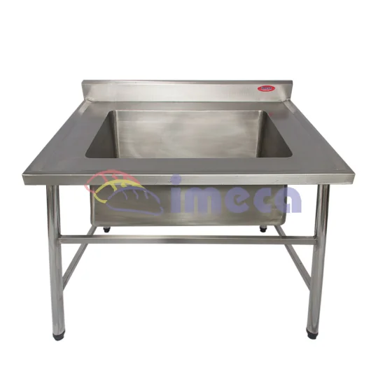 Mesa 1,00x0,80x0,90 Inox 304 01 cuba 70x50x35 fixa