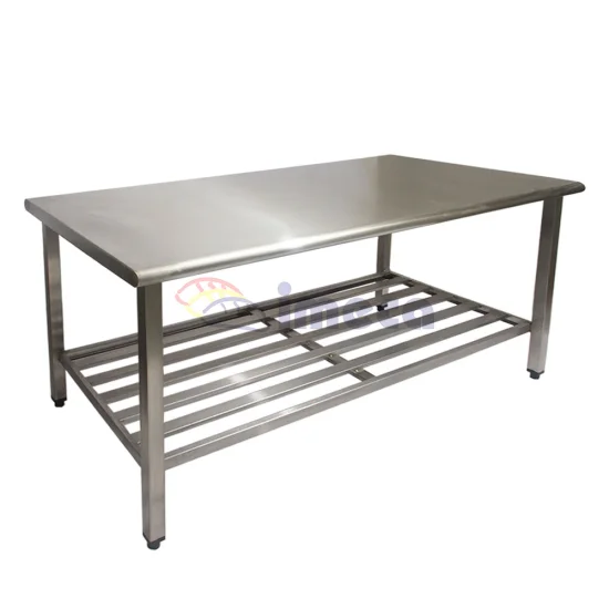 MESA 1,50X0,70 INOX 430 PES 4X4 COM GRADE INFERIOR FIXA