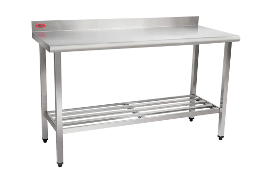 Mesa 1,50X0,70 Inox 430 com Grade Inferior com Fronto Fixa