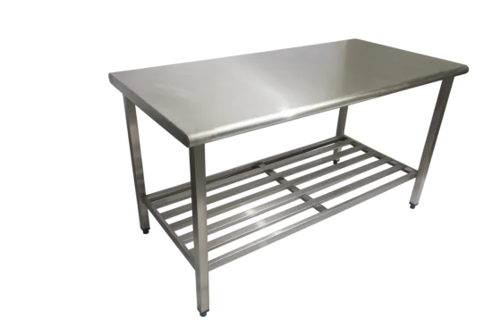 Mesa 1,50x0,70 Inox 430 Com Grade Inferior Fixa