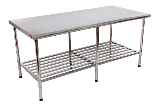 Mesa 1,90x0,90 Inox 430 com Grade Inferior 06 ps Desmontada