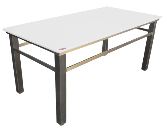 Mesa 2,00x1,00 Inox placa de 20mm ps 8x8 travamento superior