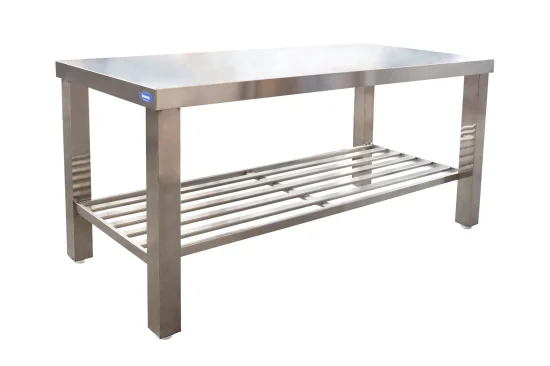 Mesa 1,80x0,80 Inox 304 grade inferior ps 8x8