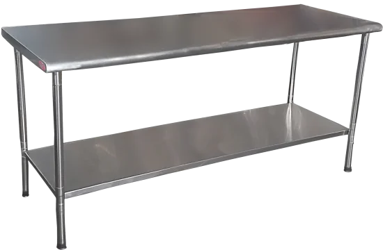 Mesa Multiuso 1,90x0,70x0,90 com prateleira inferior lisa Desmontada