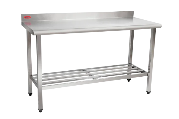 Mesa 1,50X0,70 Inox 430 com Grade Inferior com Fronto Fixa