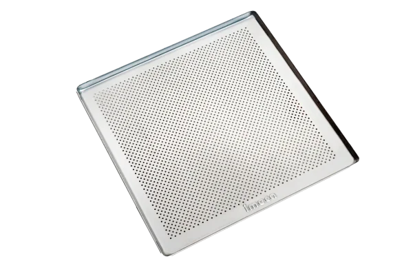 Assadeira 35x35x1 alumínio perfurada